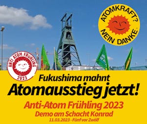 12. Jahrestag der Reaktorkatastrophe in Fukushima - Demo am Schacht Konrad