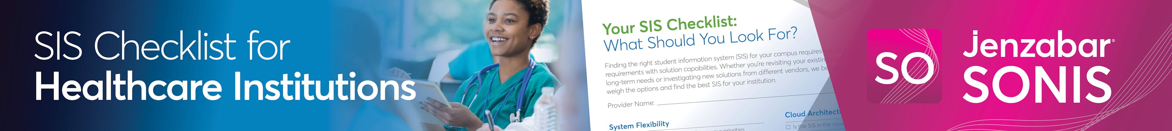 SIS Checklist for Healthcare Institutions