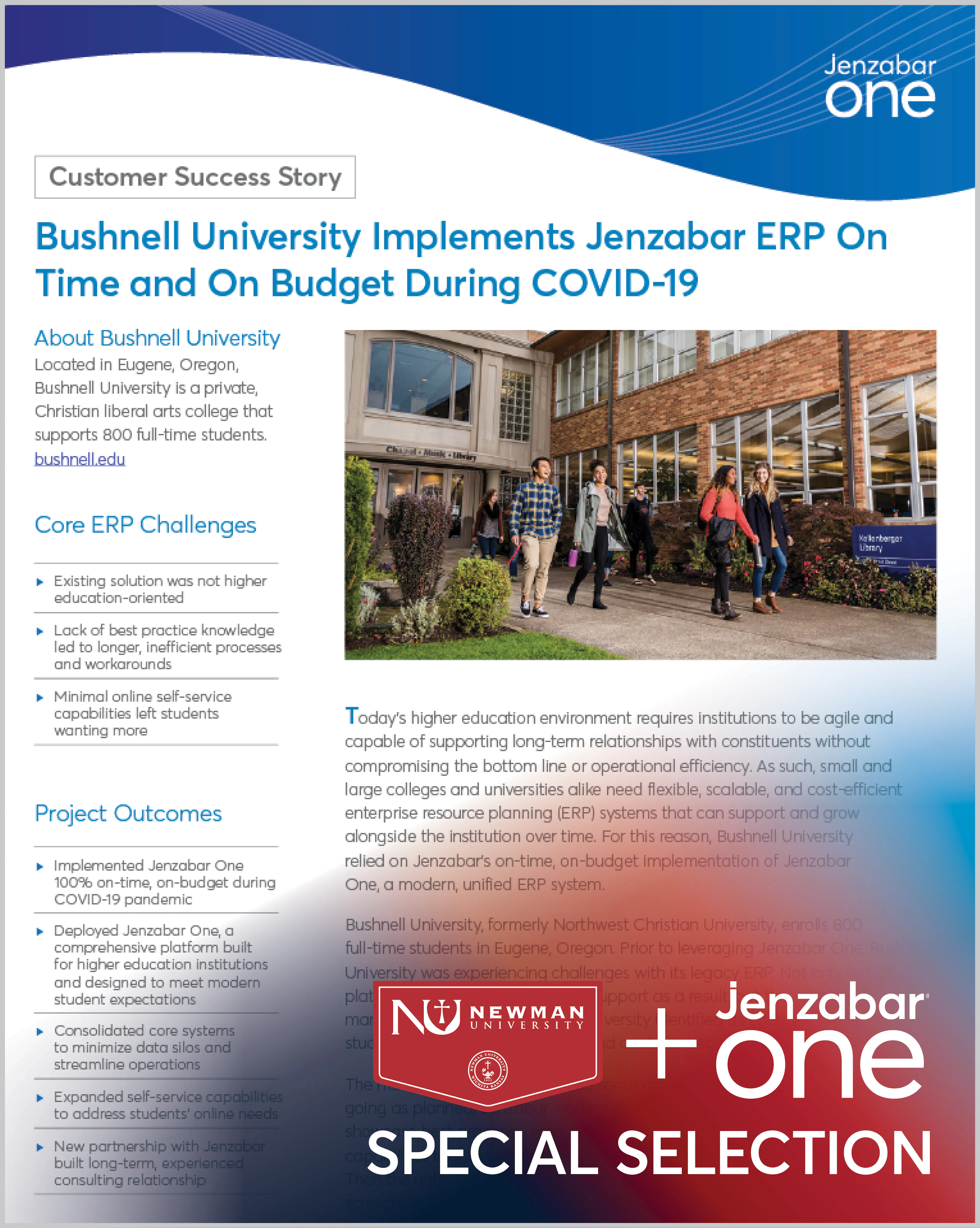Case Study: Bushnell University Implements Jenzabar One On Time and On Budget During the Pandemic