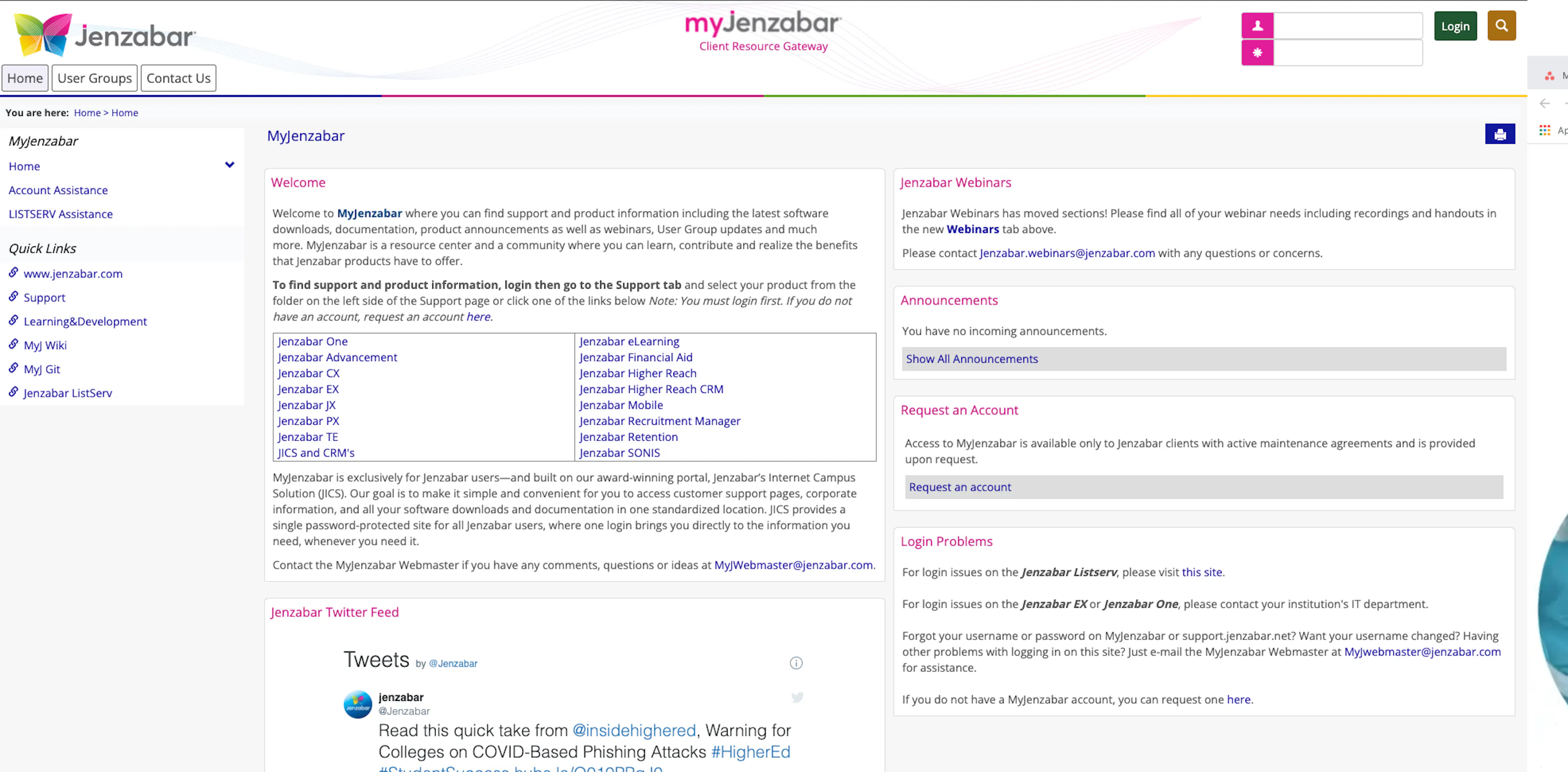 Jenzabar Advancement Training Resources