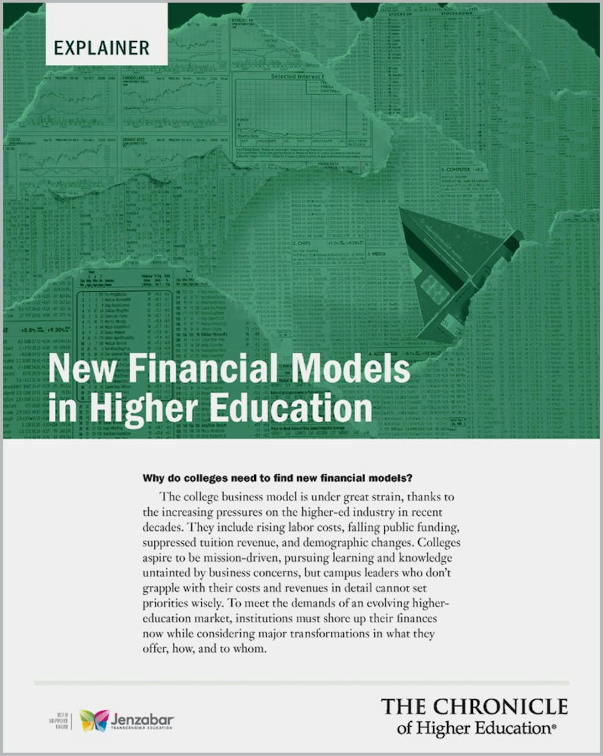 New Financial Models in Higher Education