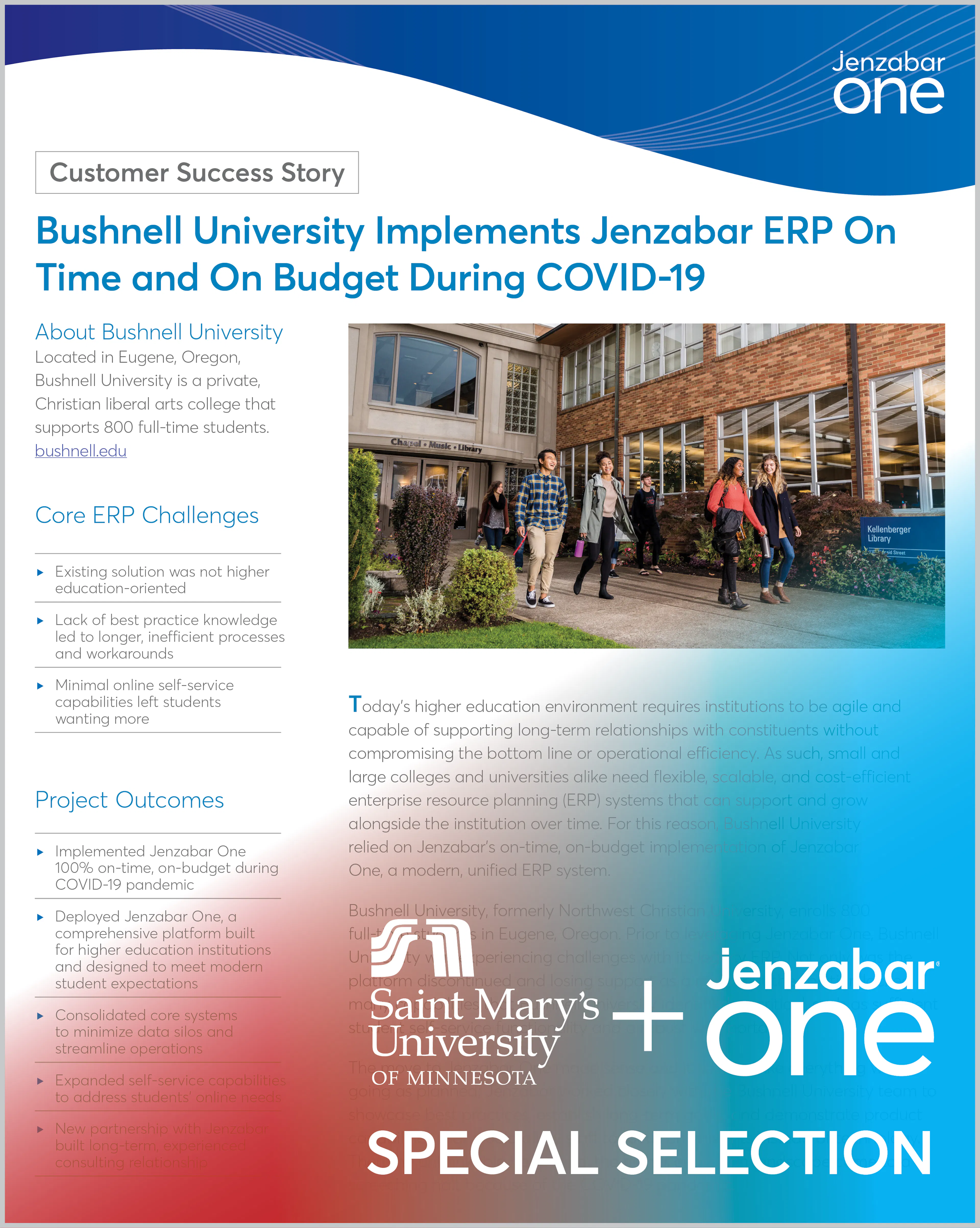 Case Study: Bushnell University Goes Live With Jenzabar One On Time and On Budget During the Pandemic