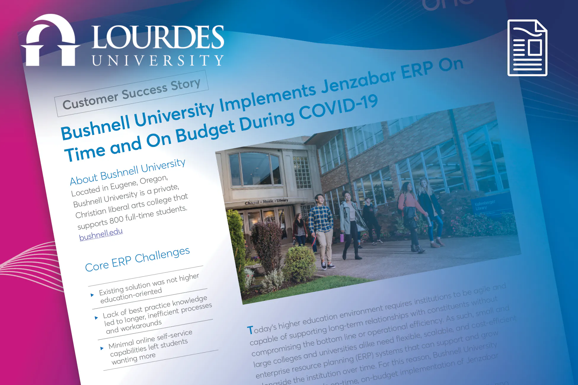 Case Study: Bushnell University Implements Jenzabar ERP On Time and On Budget During COVID-19