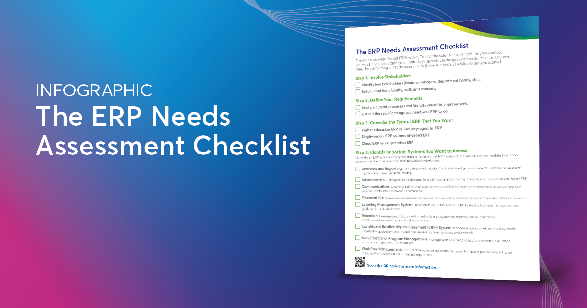 The ERP Needs Assessment Checklist Jenzabar