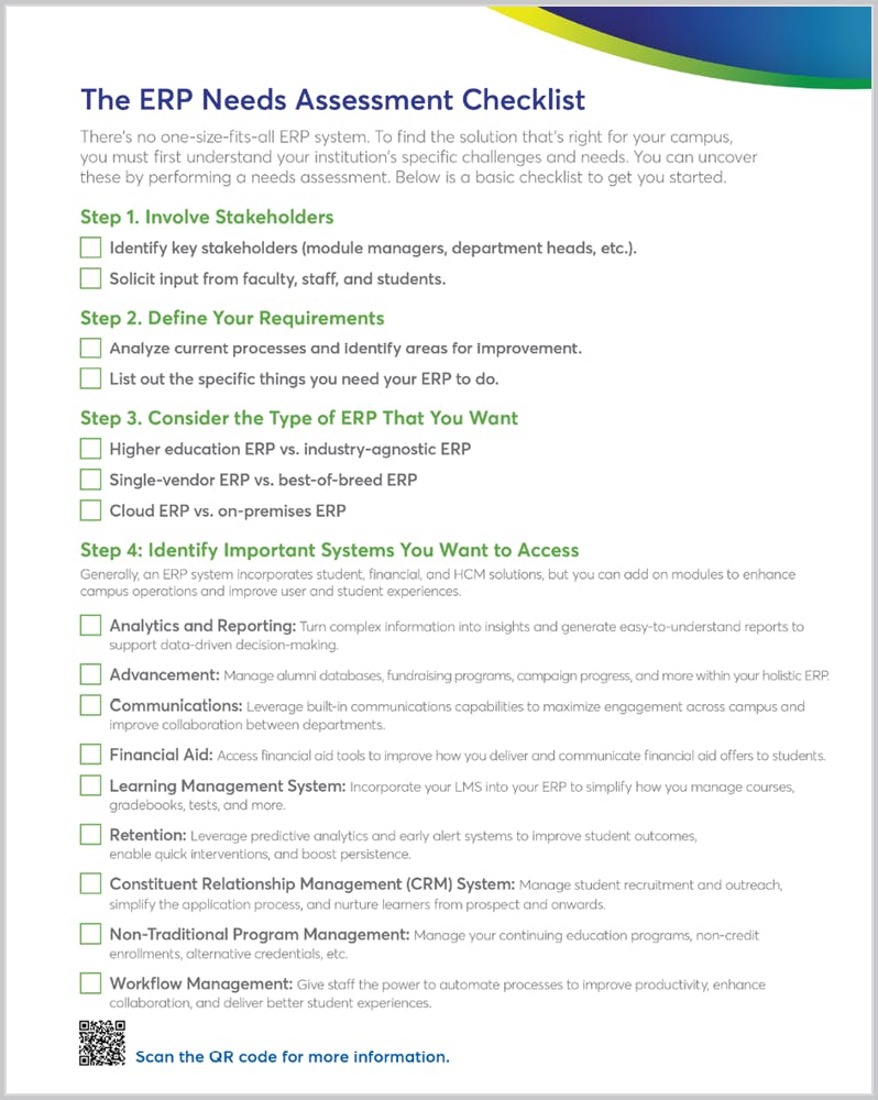 The ERP Needs Assessment Checklist