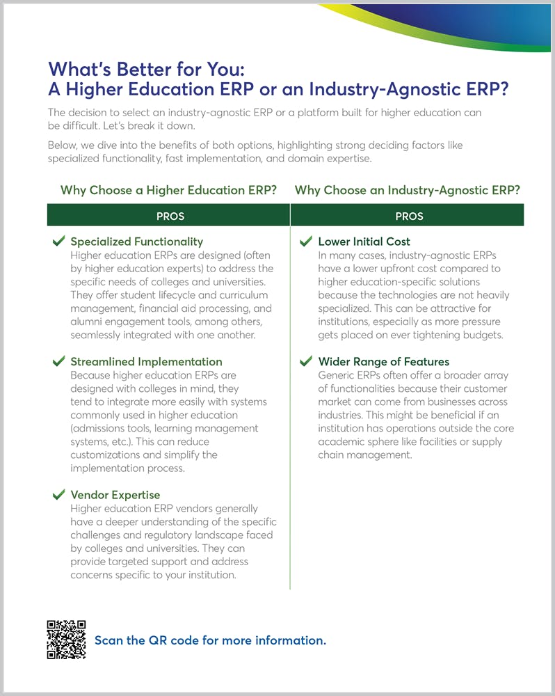 What's Better for You: A Higher Education ERP or an Industry-Agnostic ERP?