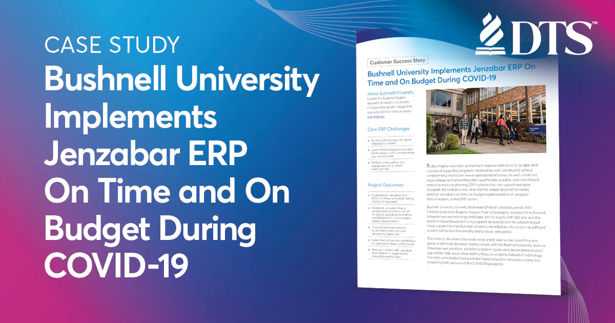 Case Study: Bushnell University Implements Jenzabar ERP On Time and On Budget During COVID-19
