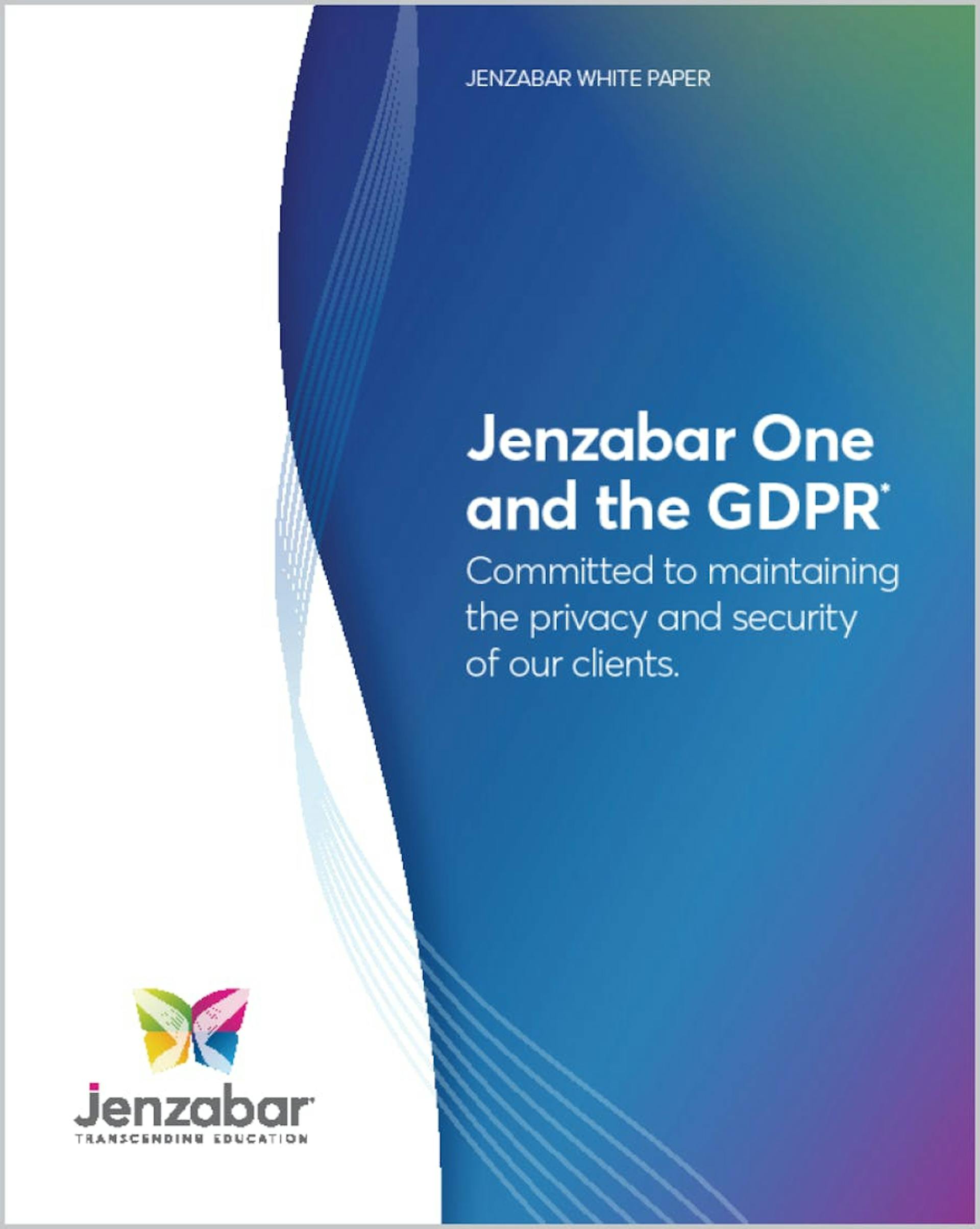 Jenzabar One and the GDPR