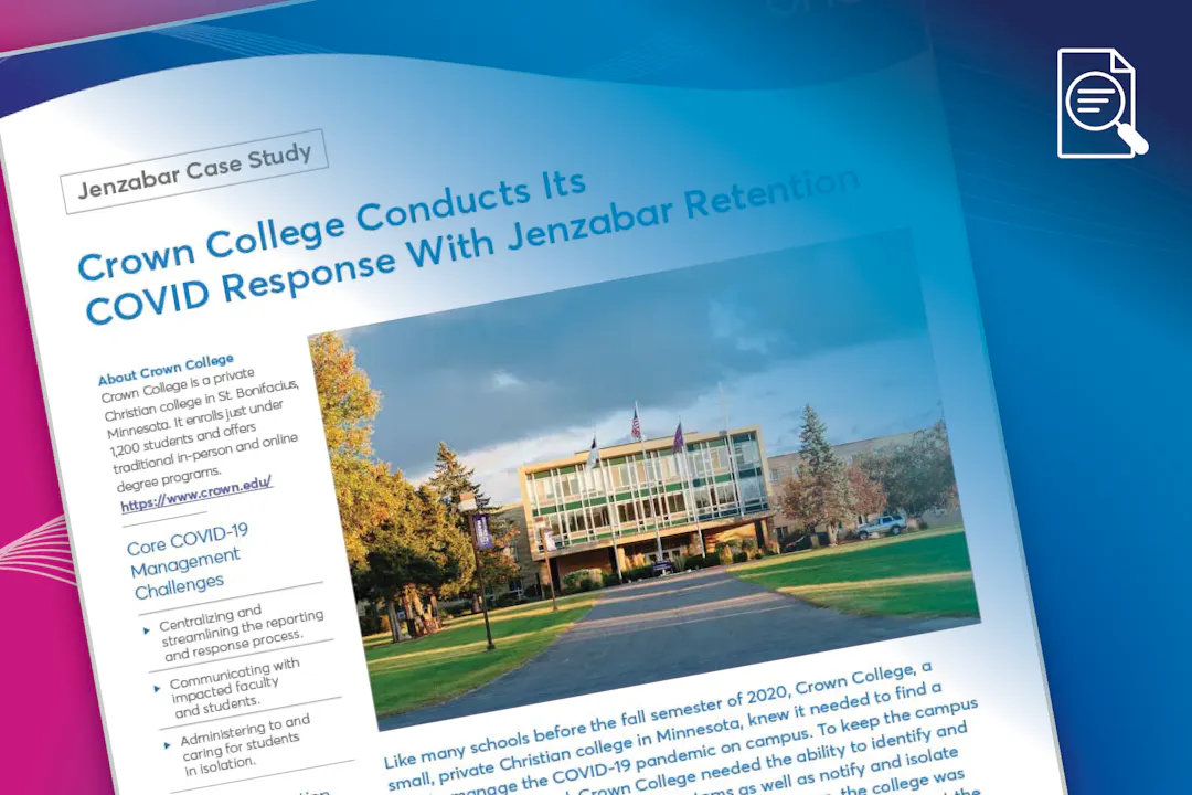 Crown College Conducts Its COVID Response With Jenzabar Retention