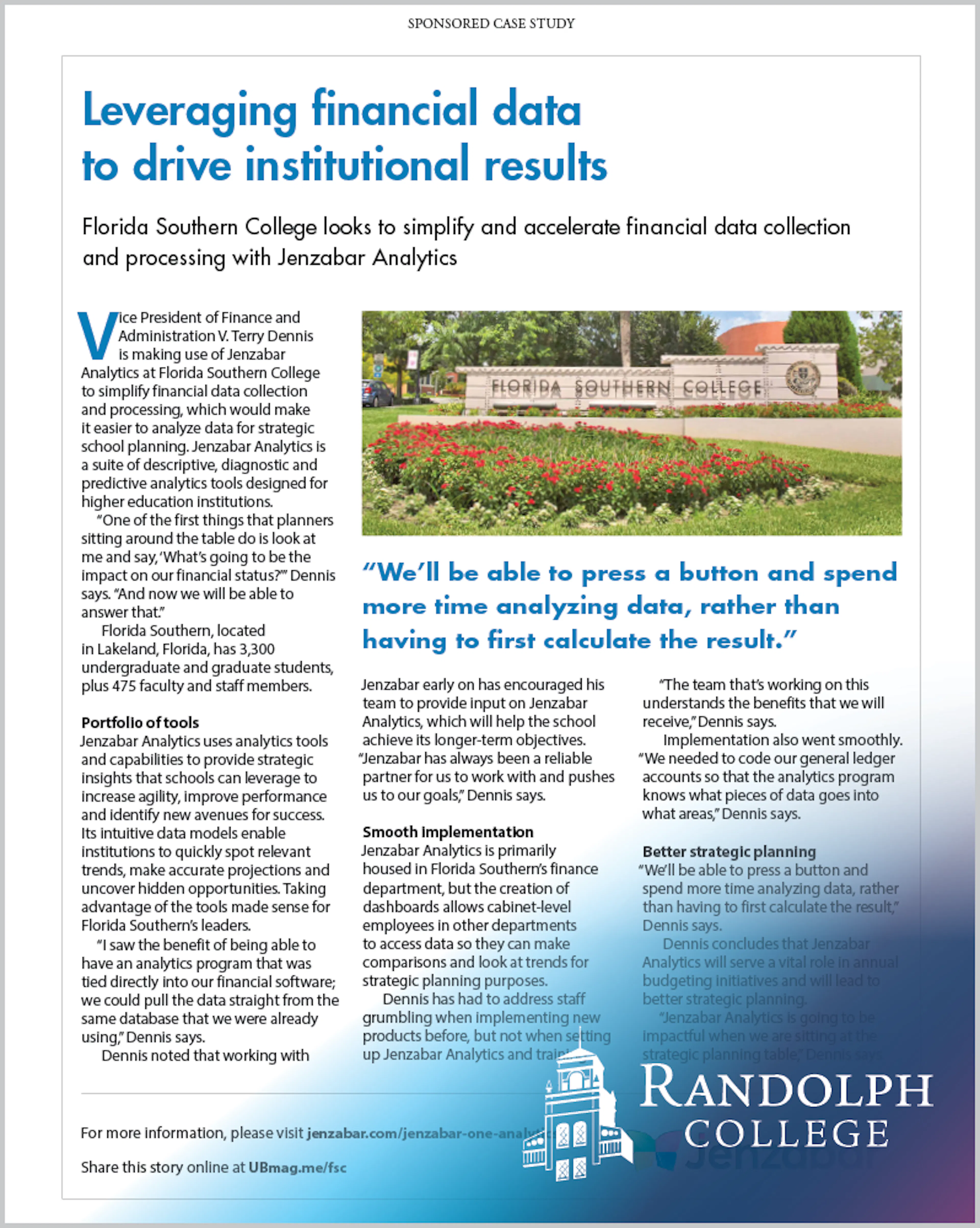 Jenzabar One Is a Great Fit for Randolph College