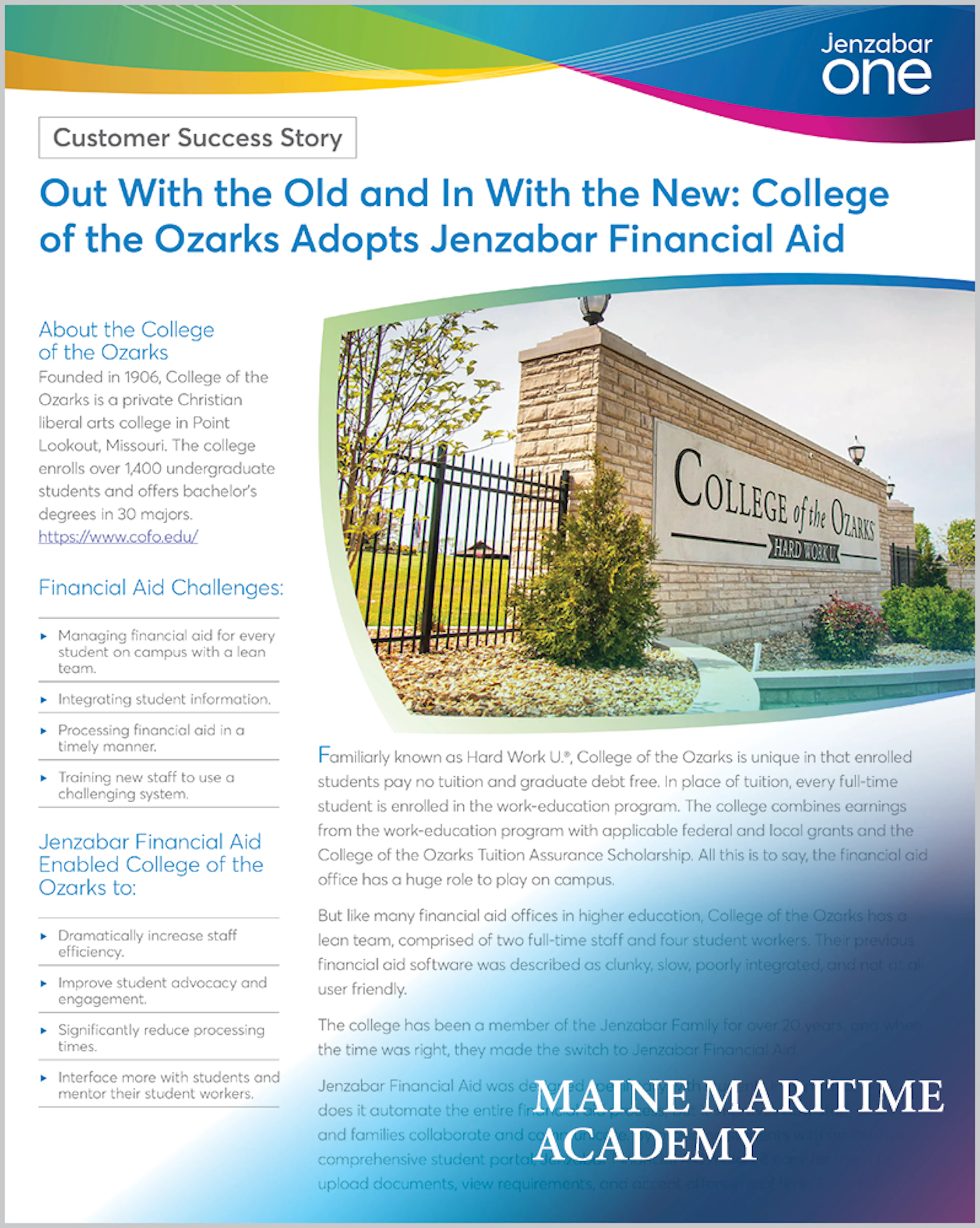 College of the Ozarks Case Study