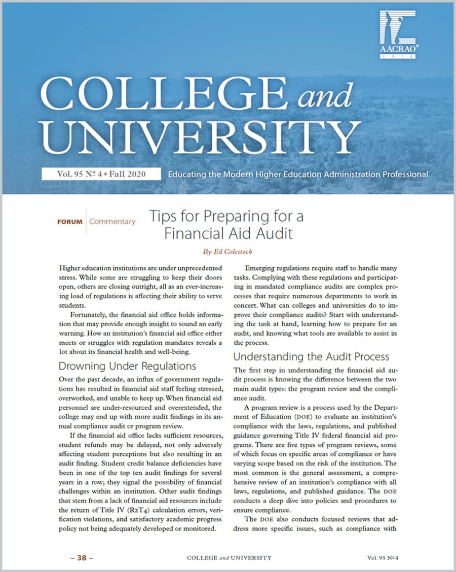 Industry Insight: Tips for Preparing for a Financial Aid Audit
