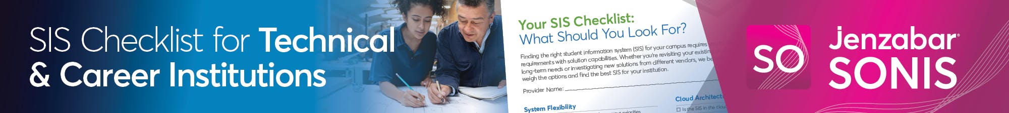 SIS Checklist for Technical and Career Institutions