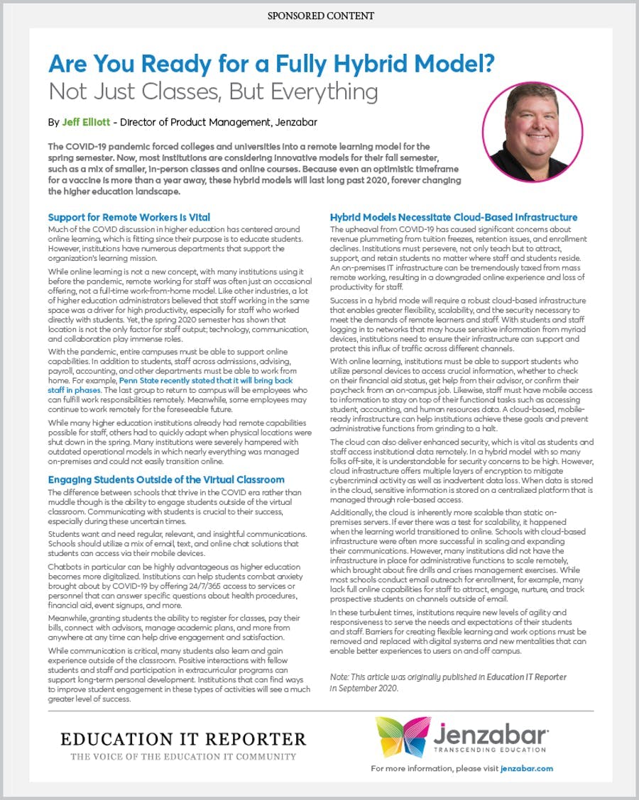 Are You Ready for a Fully Hybrid Model? Not Just Classes, But Everything