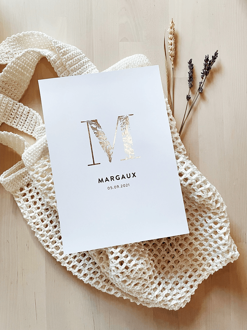 Margaux's birth announcement