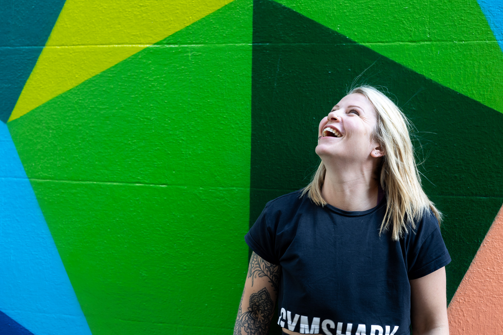 Jess from Jess-Fit standing in front of mural in Folkestone