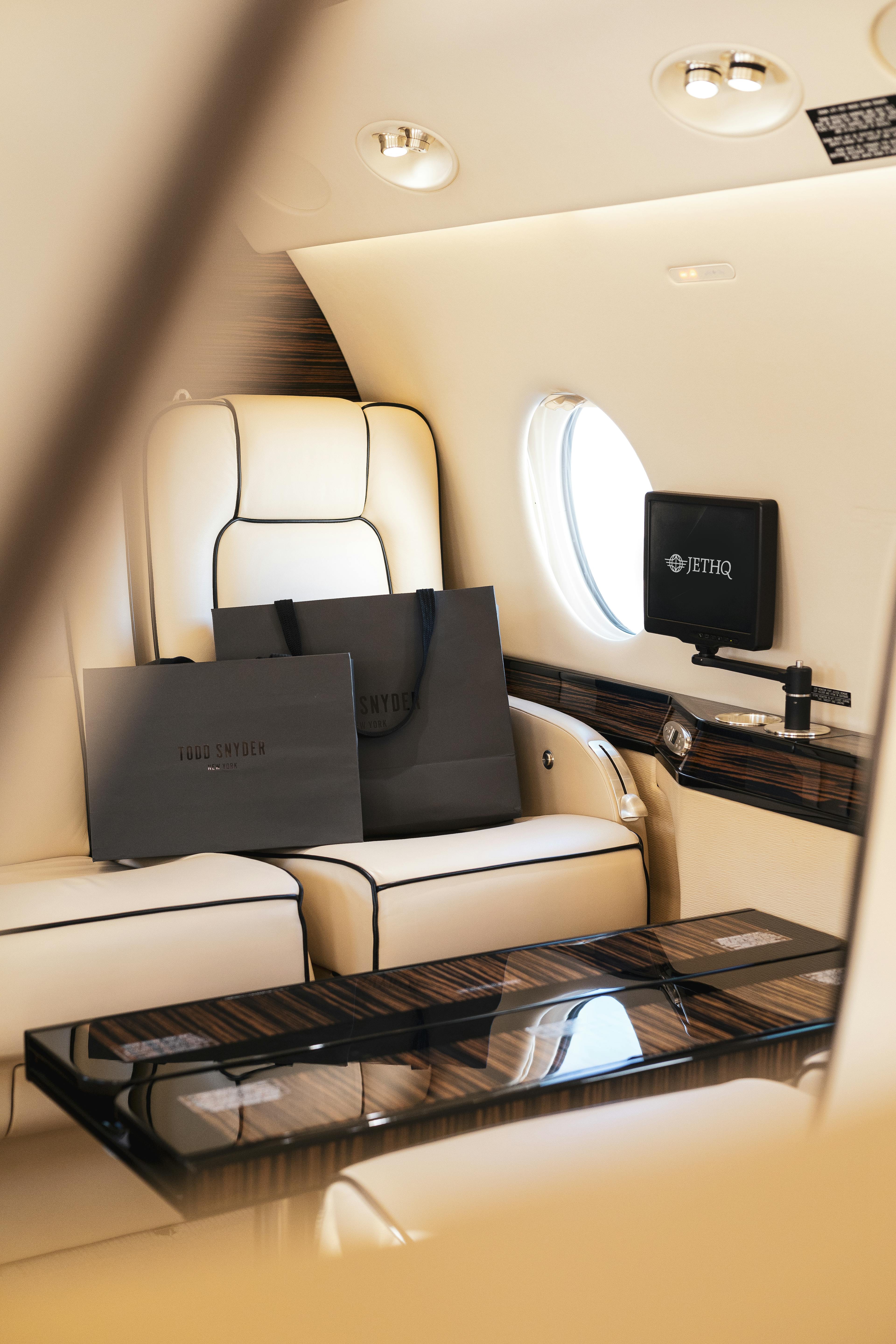 Interior of a private aircraft