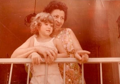 Ana, with her granddaughter Ariel Palitz in Israel in the 1970s.