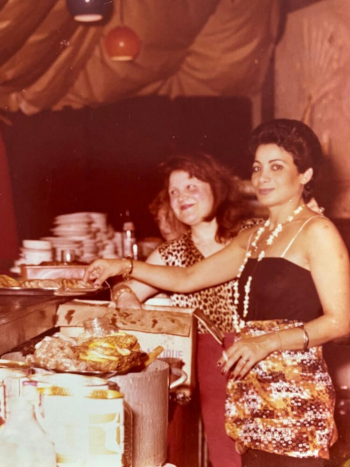 Ora catering a party in 1969.