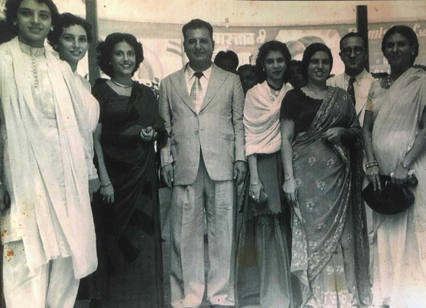 Ciara's family and friends in Mumbai in the 1950s.