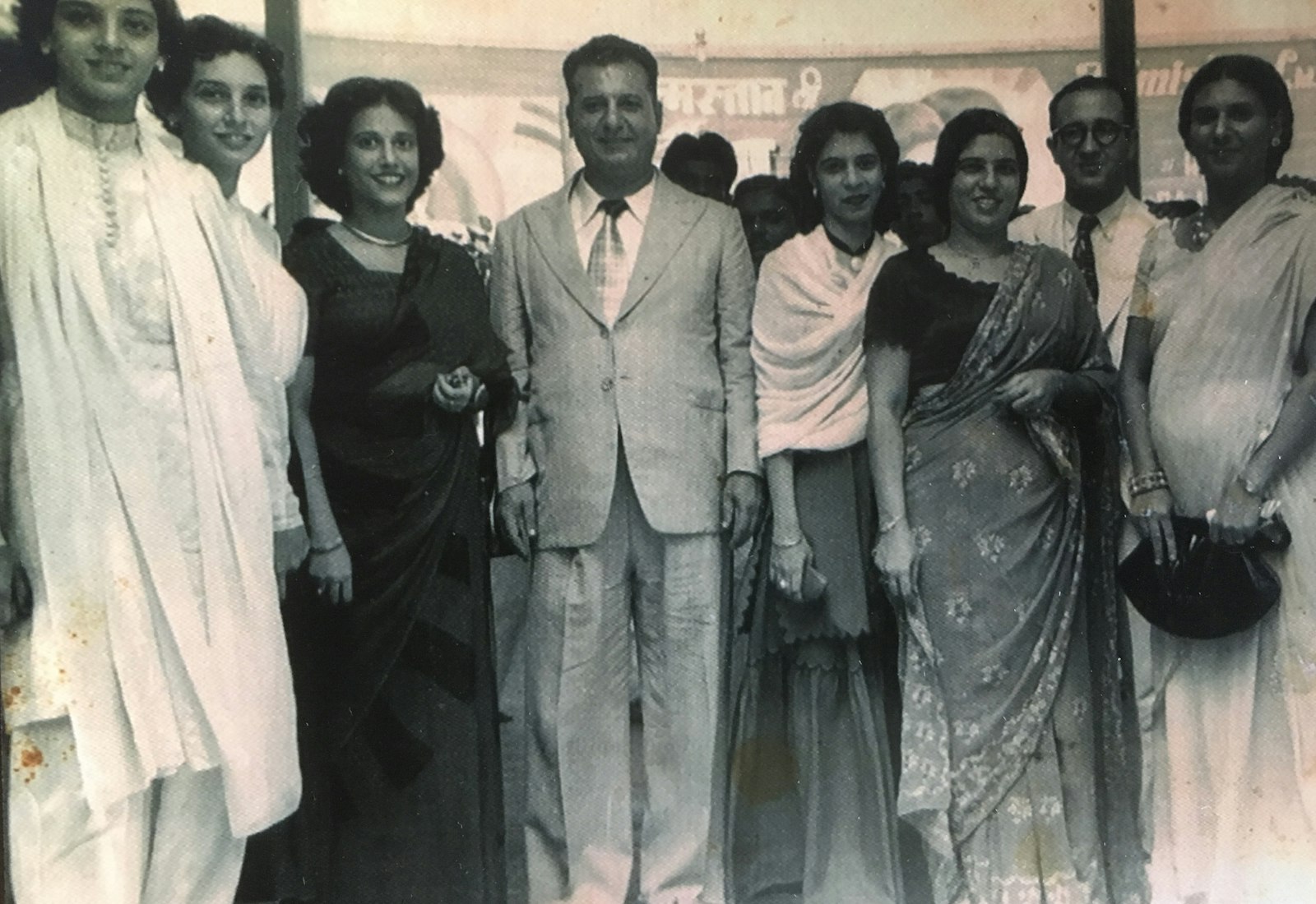 Ciara's family and friends in Mumbai in the 1950s.