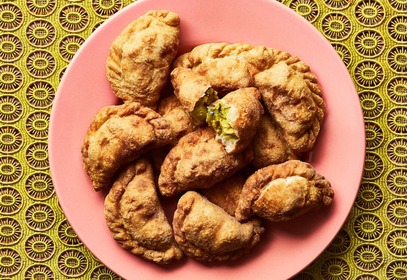 Cochin-Style Pastel (Fried Pastries Filled with Spiced Chicken)