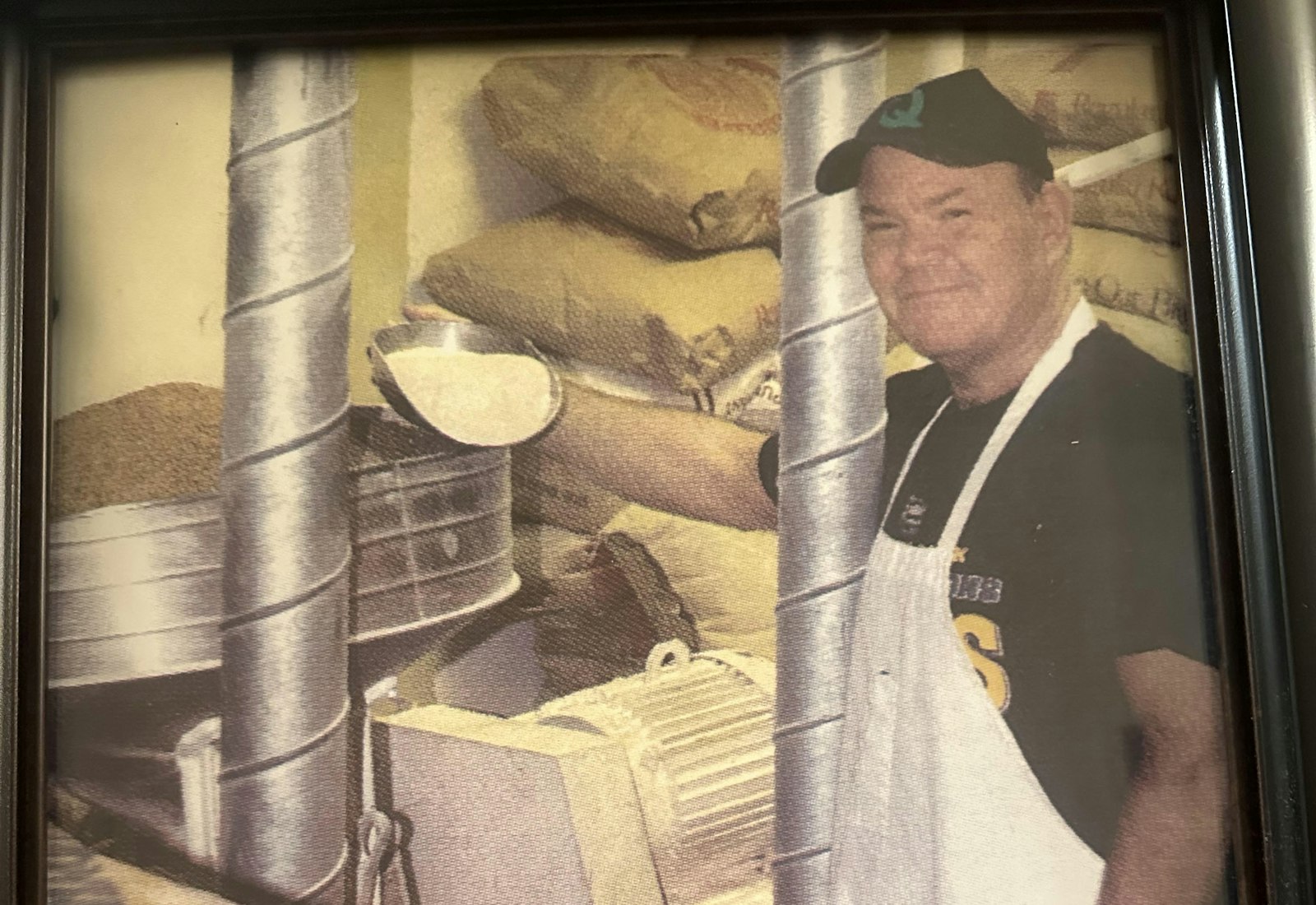 Sivan's father in his bakery.
