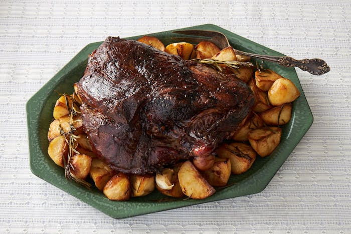 Italian Roasted Lamb Shoulder With Potatoes image