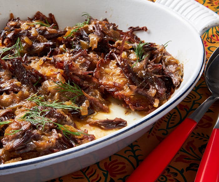 Latkes With Braised Short Ribs image