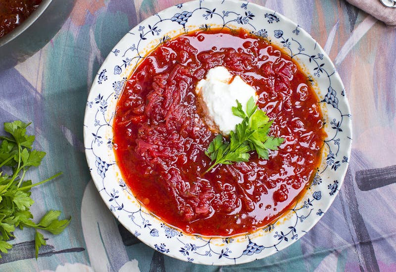 Borscht With Beef and Cabbage
