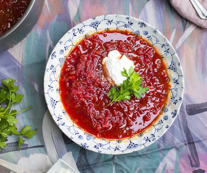 Borscht With Beef and Cabbage image