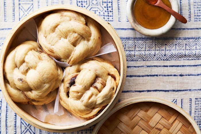 Date Challah Mantou with Date Syrup  image