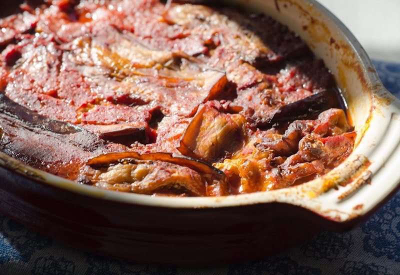 Kapama (Slow-Cooked Eggplant Casserole)