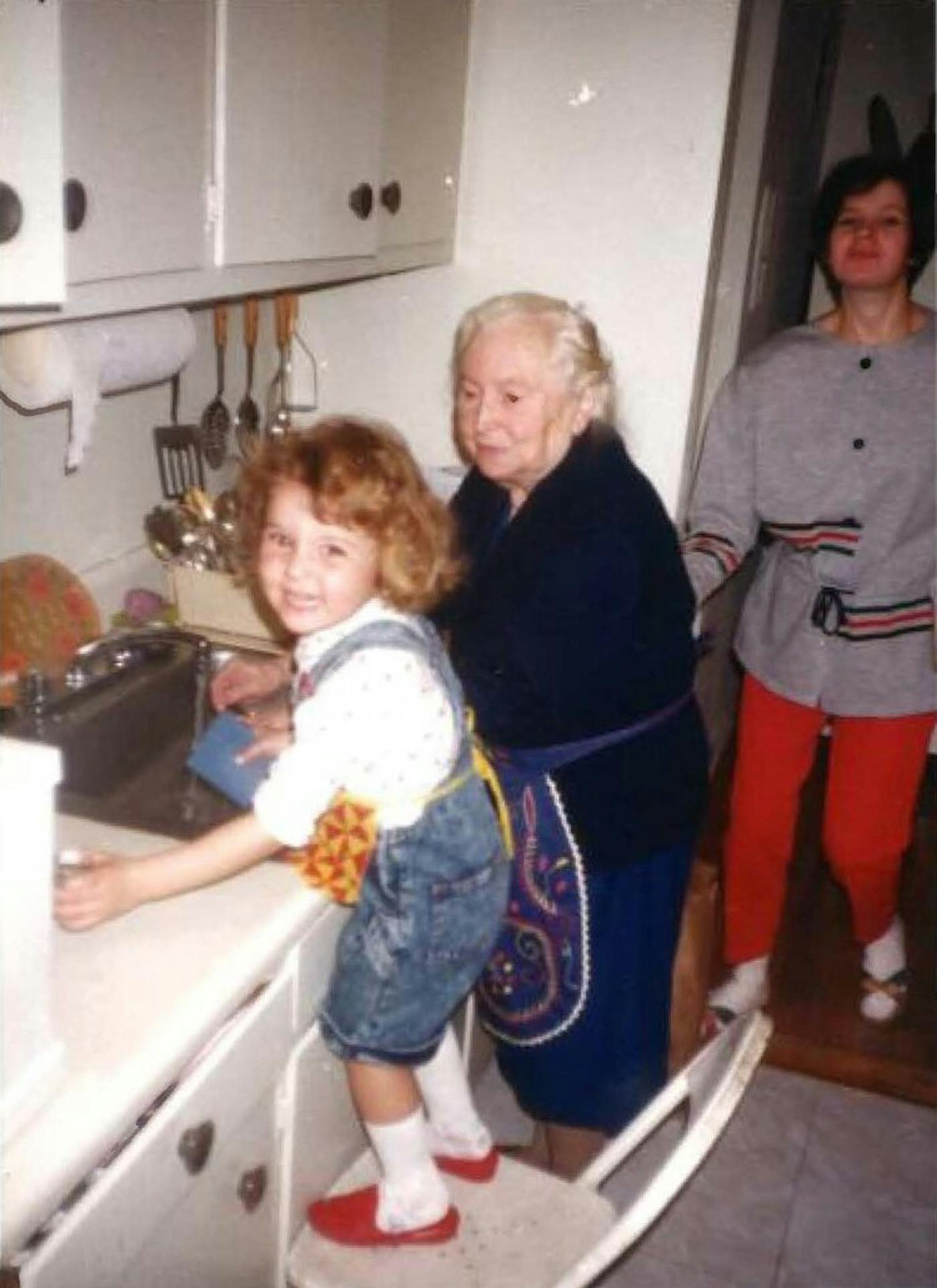 Maria (left) with her great grandmother (center), and mother (right) in Brooklyn, December 1991.