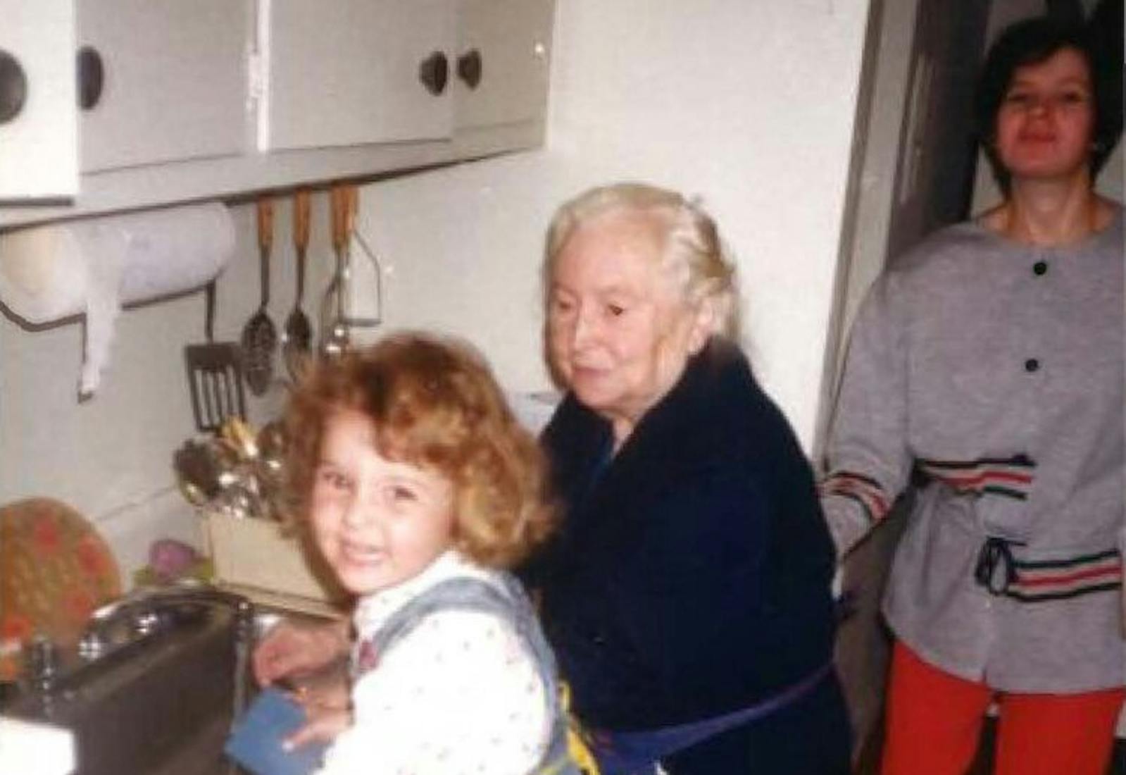 Maria (left) with her great grandmother (center), and mother (right) in Brooklyn, December 1991.