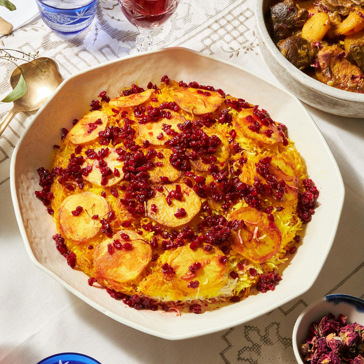 Persian Rice with Potato Tahdig