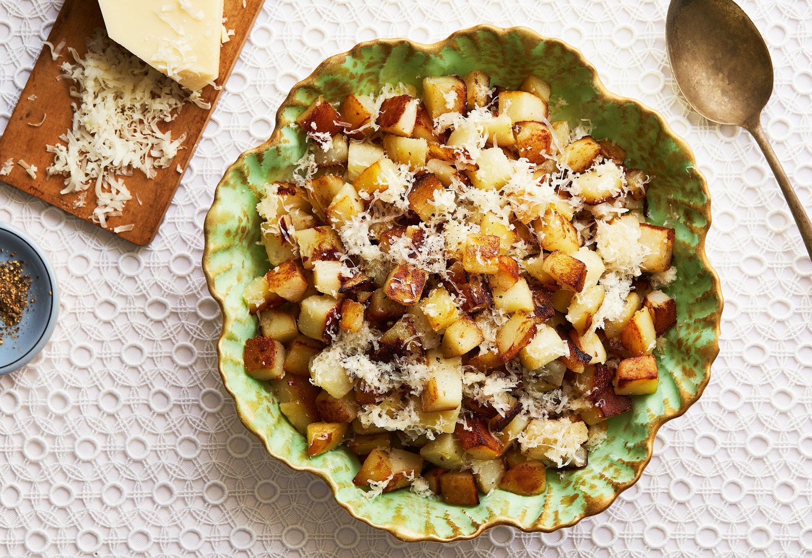Rösti with melted gruyere.