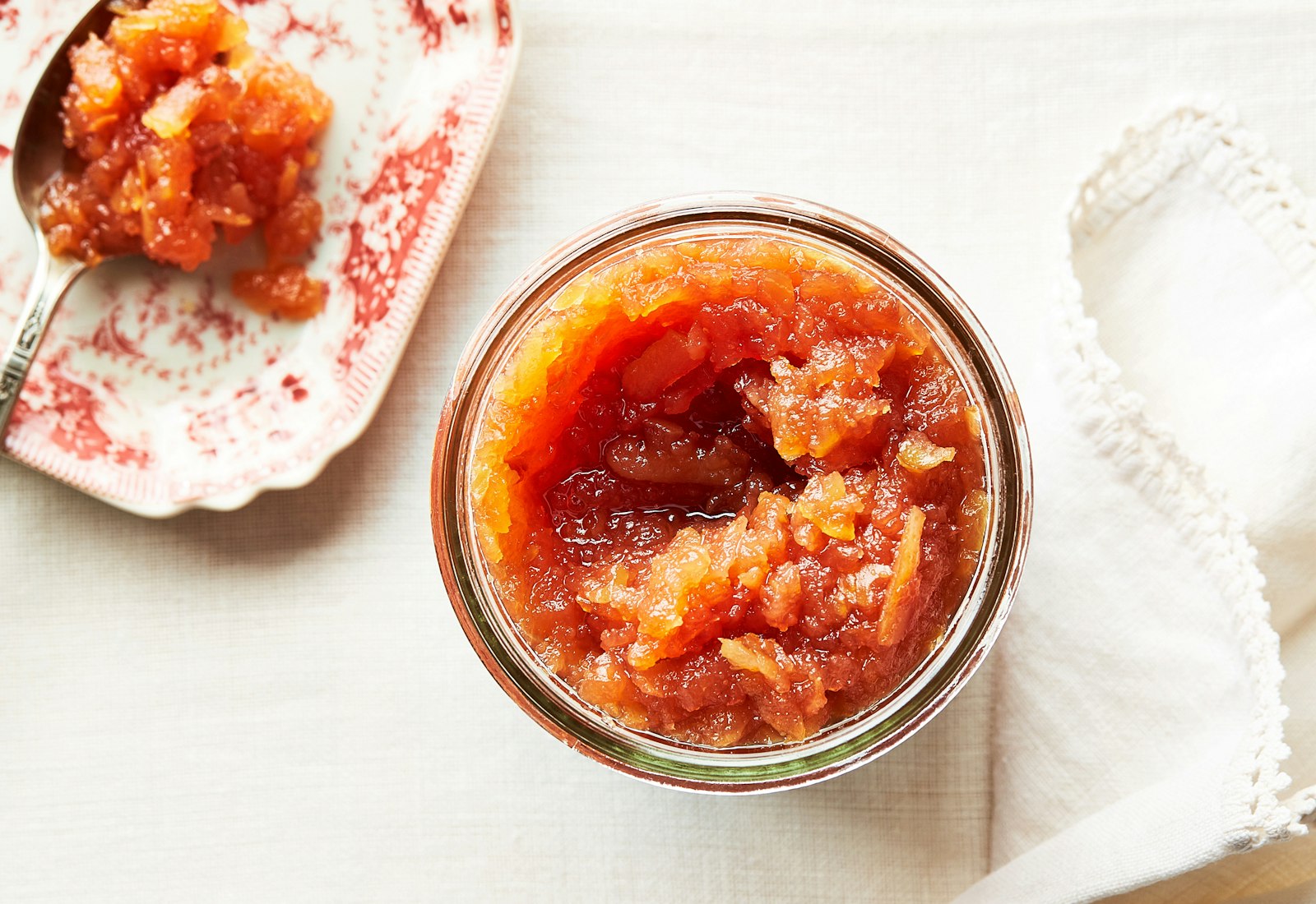 Jar of quince jam.