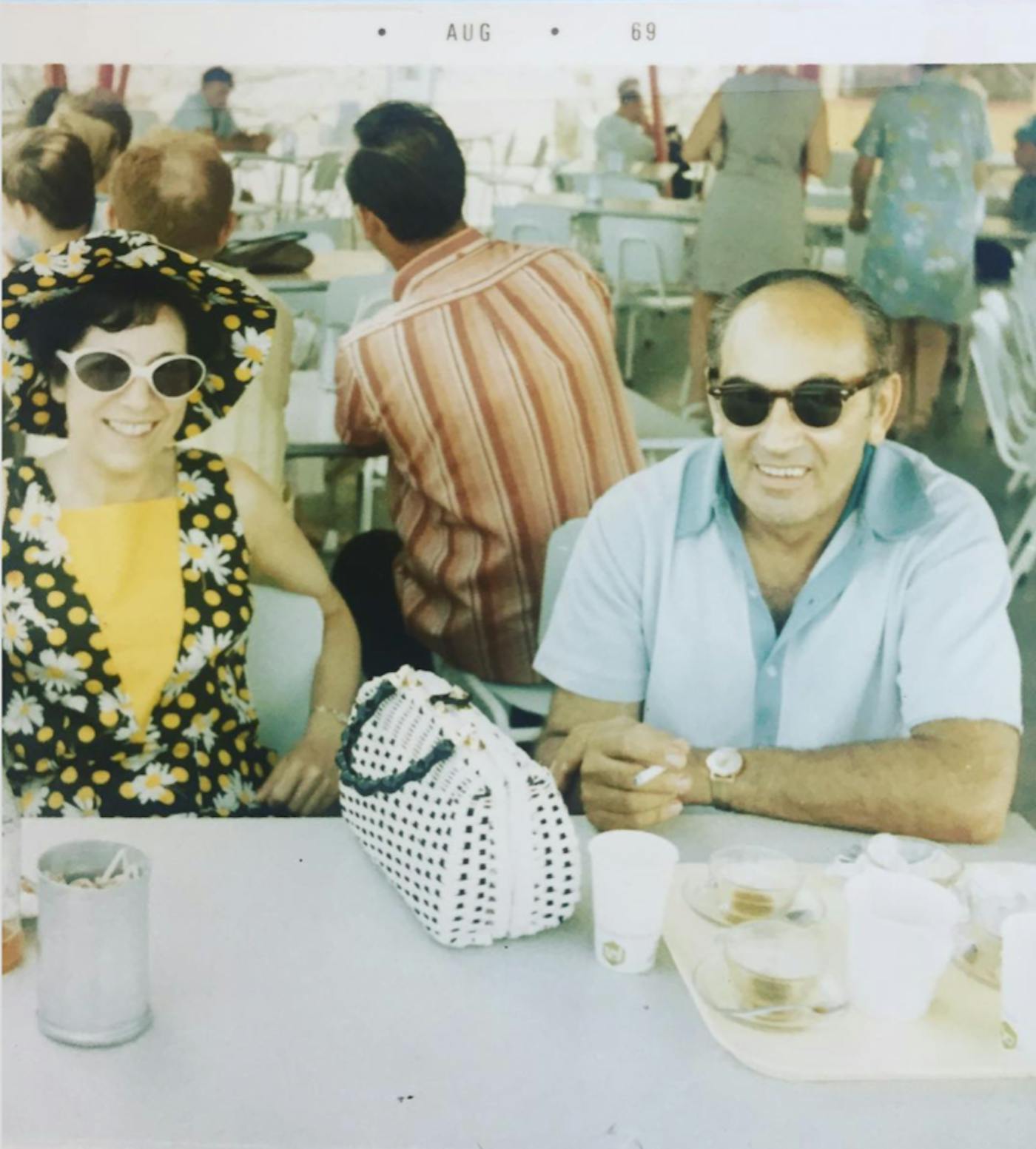Inge (left) with her husband in Israel in the 1970s.