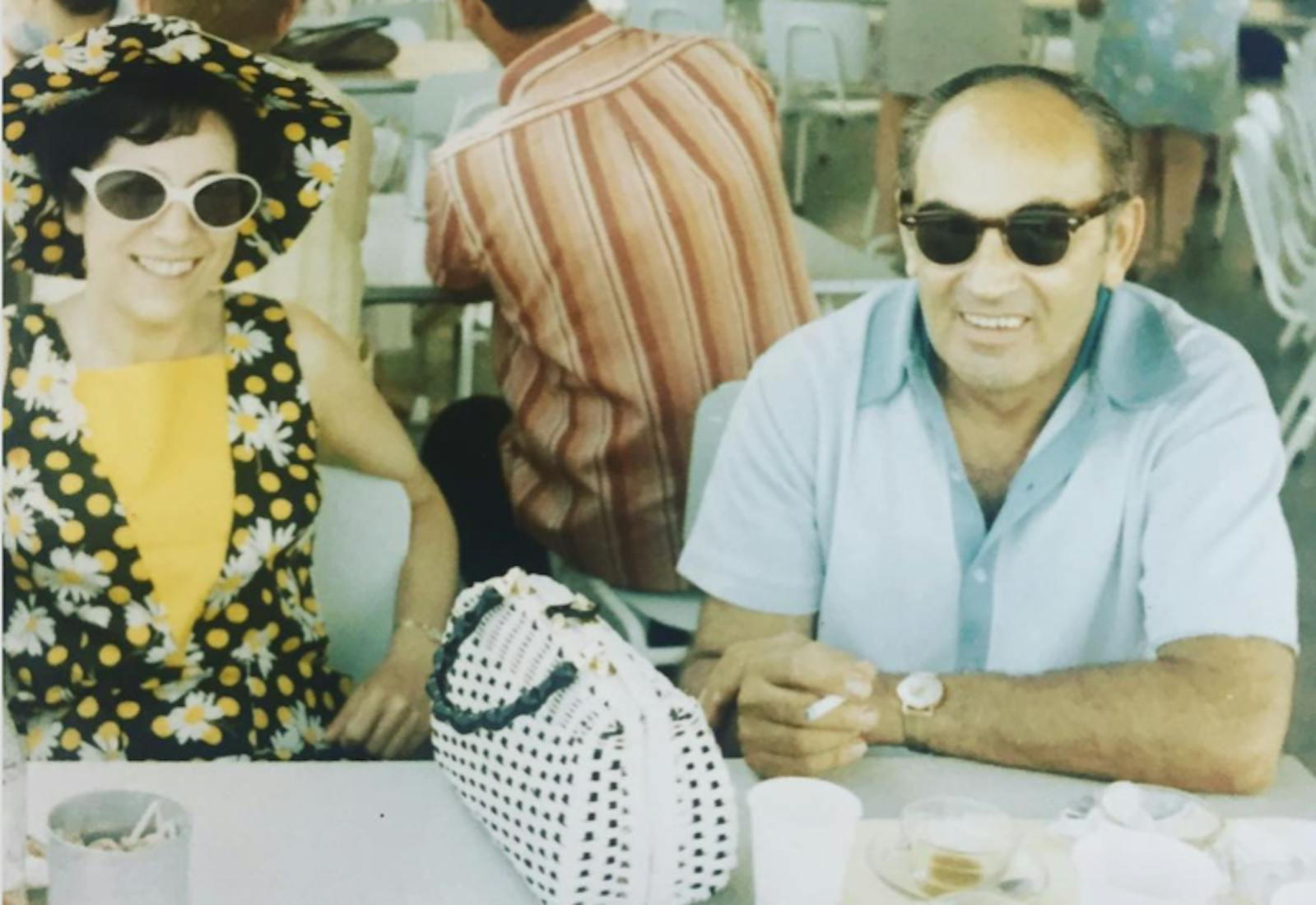 Inge (left) with her husband in Israel in the 1970s.