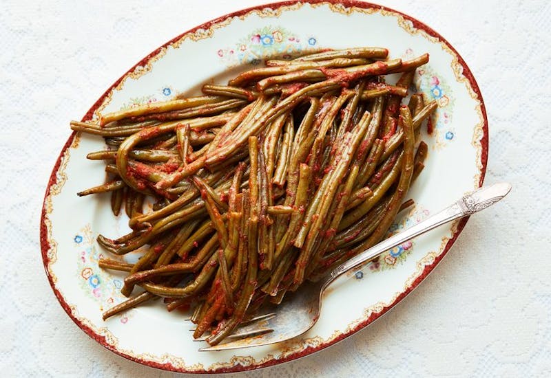 Stewed String Beans With Tomatoes