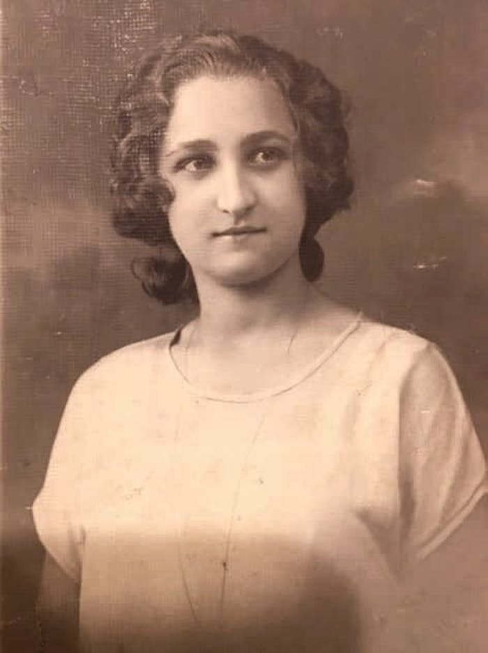 Olga in Dombóvár, Hungary in the 1940s.