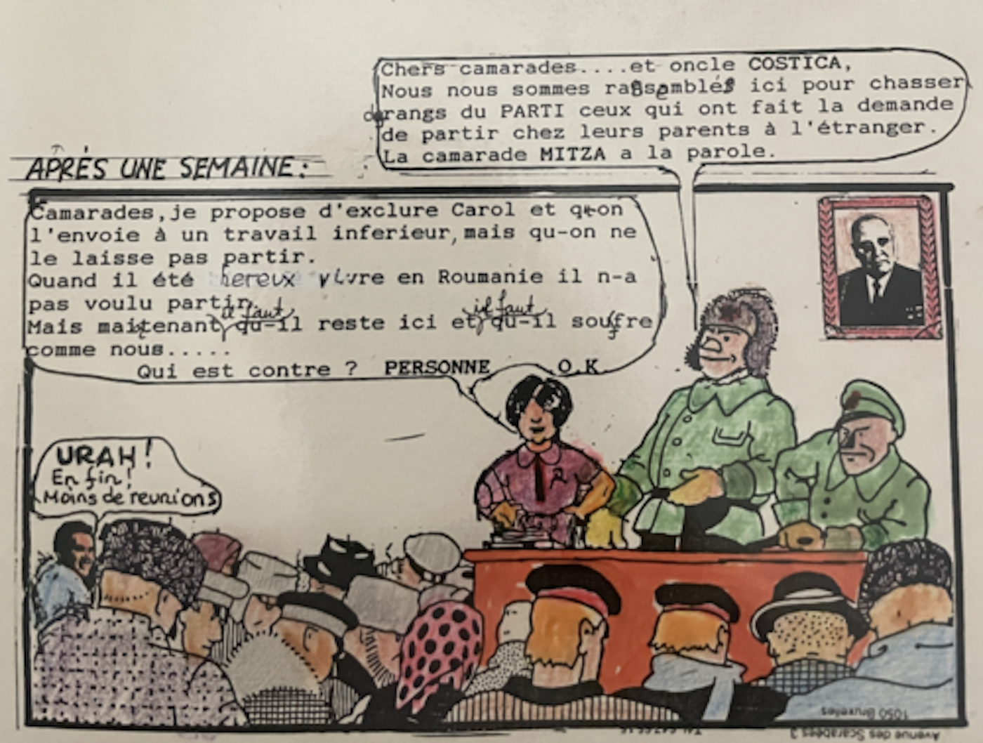 Henry’s grandfather Carol drew a comic about the family’s journey from behind the Iron Curtain. 