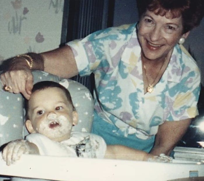 Rob and Ma in 1987.