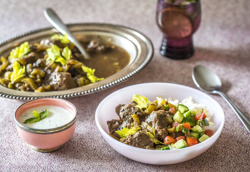 Khoresh e Karafs (Sweet and Sour Beef Stew With Celery)
