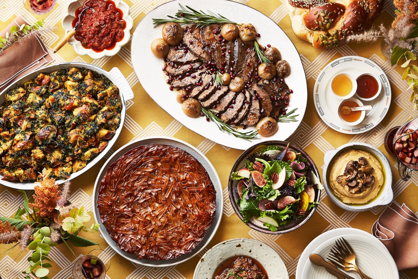 Chanie Apfelbaum's Sukkot table.