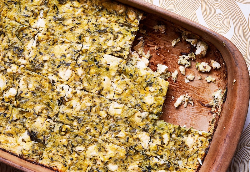 Sfogato de Calavasicas (Zucchini and Feta Casserole)