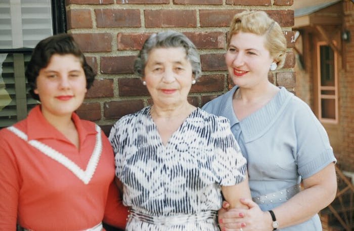 Left to right: Judy, Mama Hinda and Judy’s mother Lillian in 1958 in Belle Harbor.