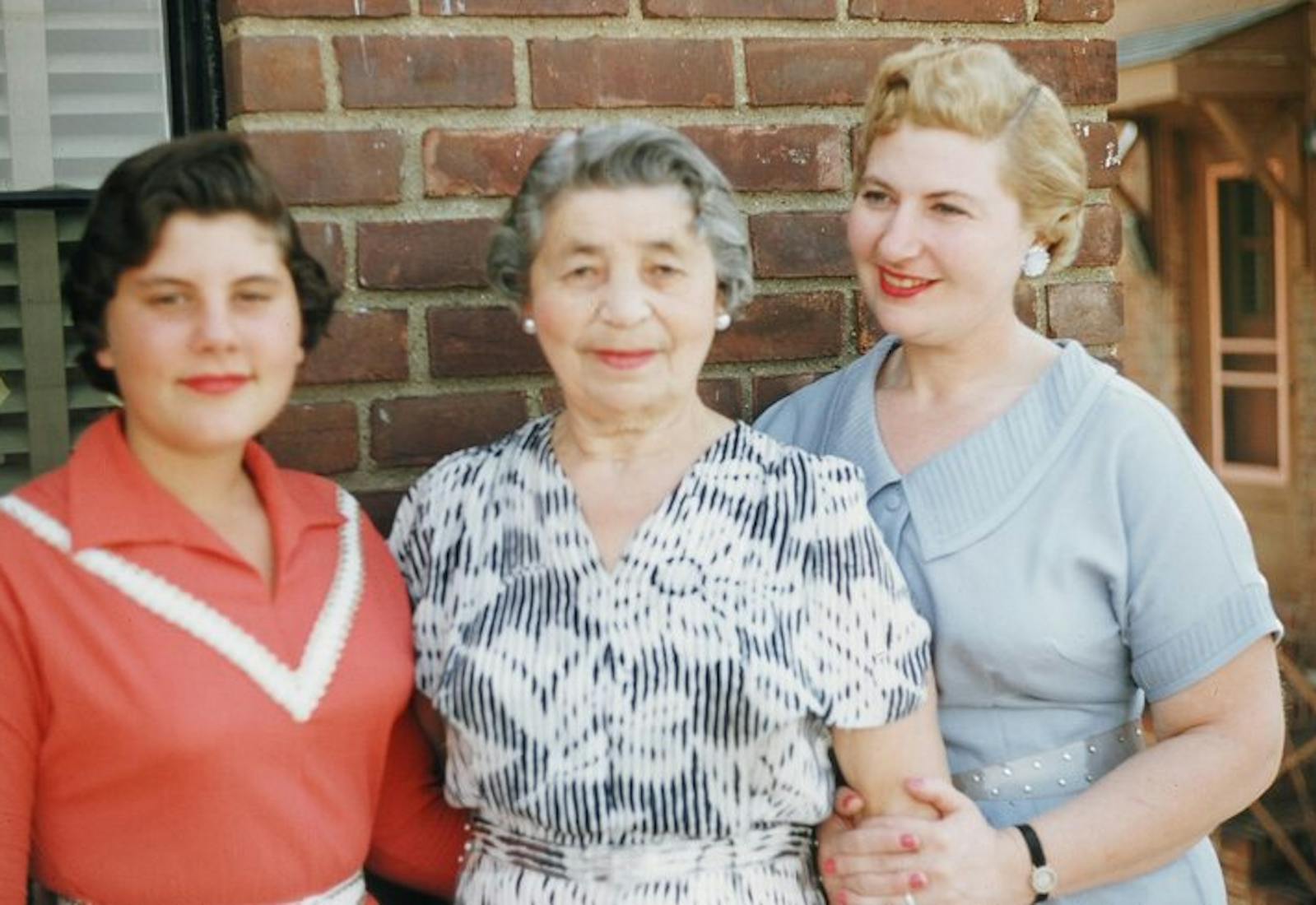 Left to right: Judy, Mama Hinda and Judy’s mother Lillian in 1958 in Belle Harbor.