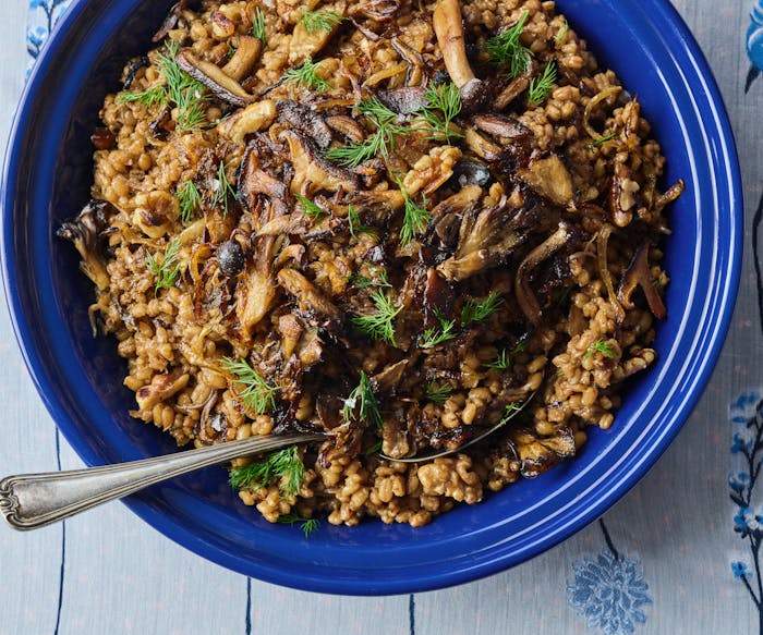 Toasted Barley Pilaf with Mushrooms and Dill image